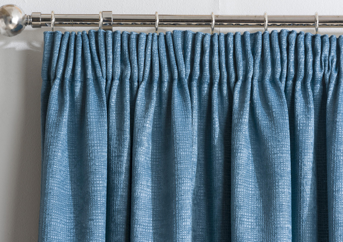 Matrix Pencil Pleat, Teal - Ready Made Curtains - Image 9